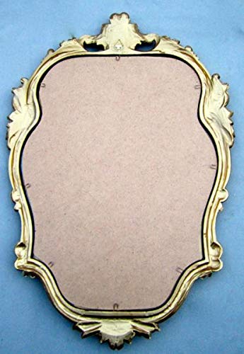 Wall Mirror, Oval Vintage Bathroom Mirror, Antique Gold, 49 * 33
